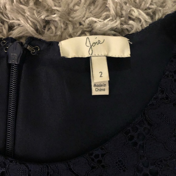 Joie Navy Blue Lace Dress Size Women’s 2 - Picture 3 of 4